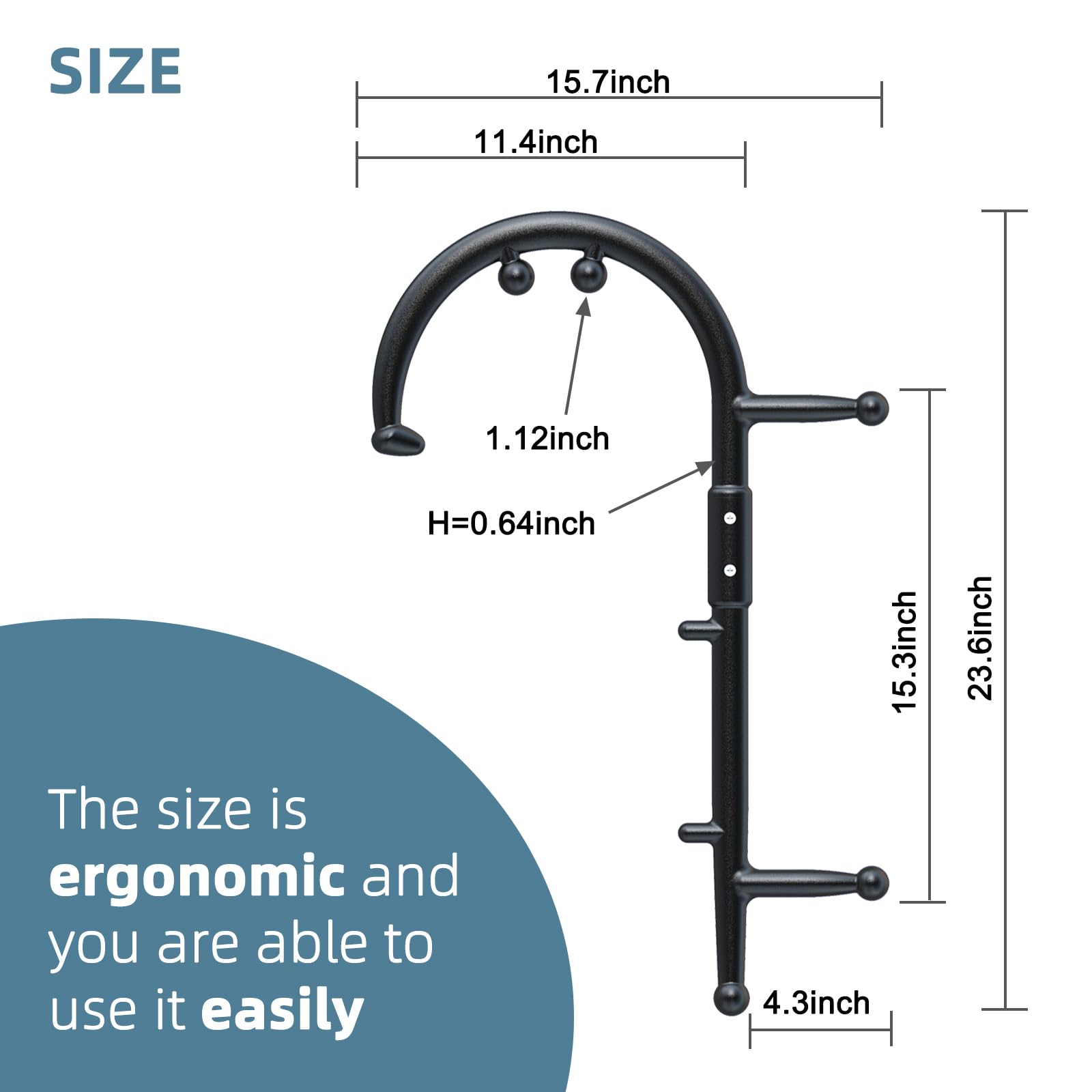 KEINE MARKE hypoallergenic plastic massager minimizes skin irritation.