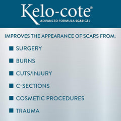 Kelo-Cote scar gel packaging box for convenient storage.