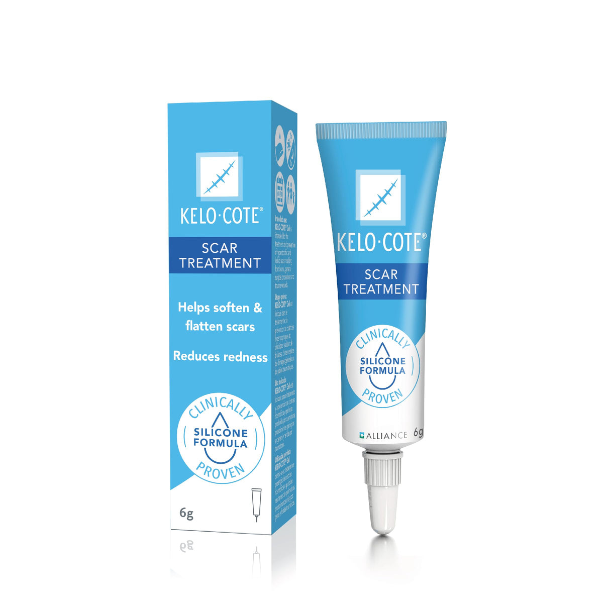 Kelo-Cote Gel for Scars 6g pack shot, convenient scar care on the go.