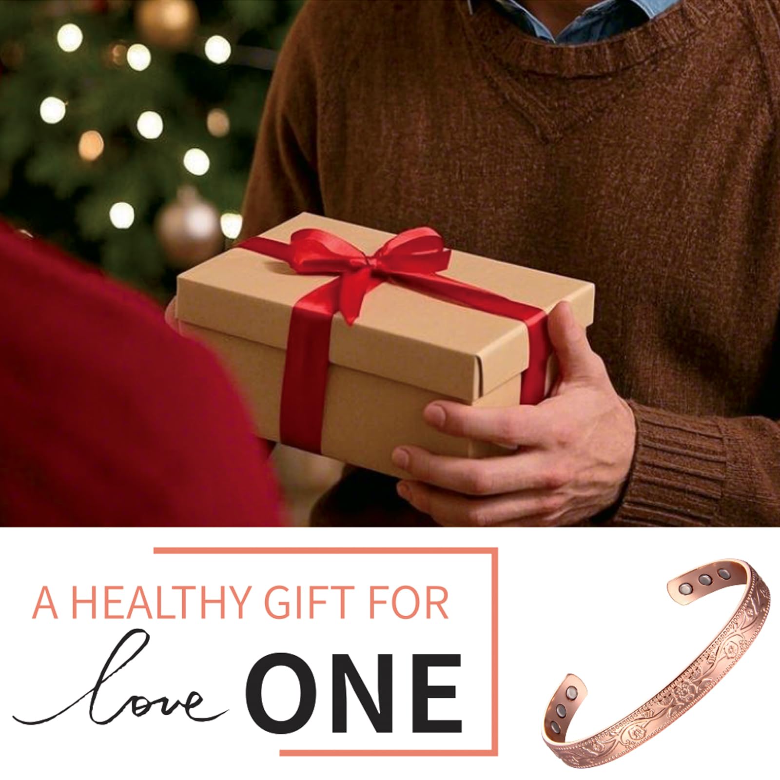 KENLANO 99.9% copper bracelet nickel-free for sensitive skin