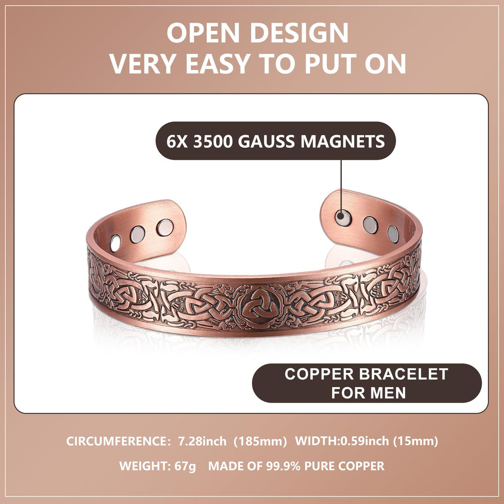 KENLANO minimalist copper bracelet design complements any outfit.