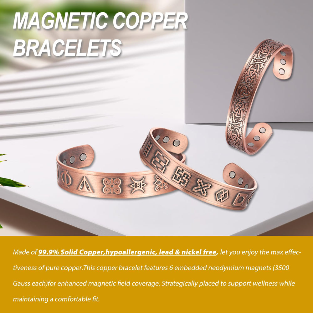 KENLANO copper bracelet worn on wrist with minimalist style for daily wear.