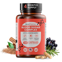 KeosPharma Blood Sugar Complex capsules close-up for daily wellness