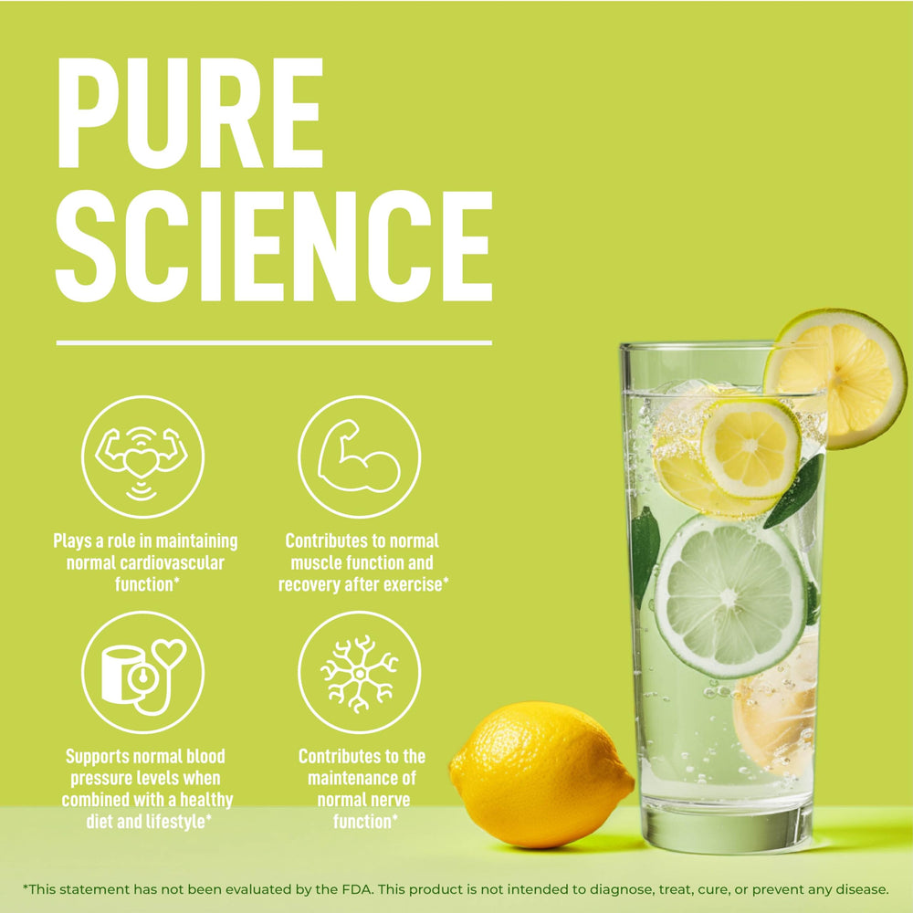Keppi Electrolytes Powder Lemon Lime cup with lemon slice showcases zero sugar benefits