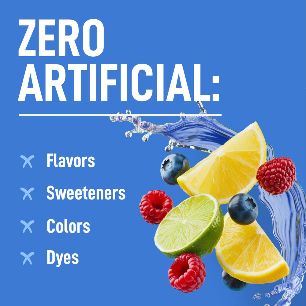 Keppi zero-calorie label emphasizes clean hydration without added sugars.
