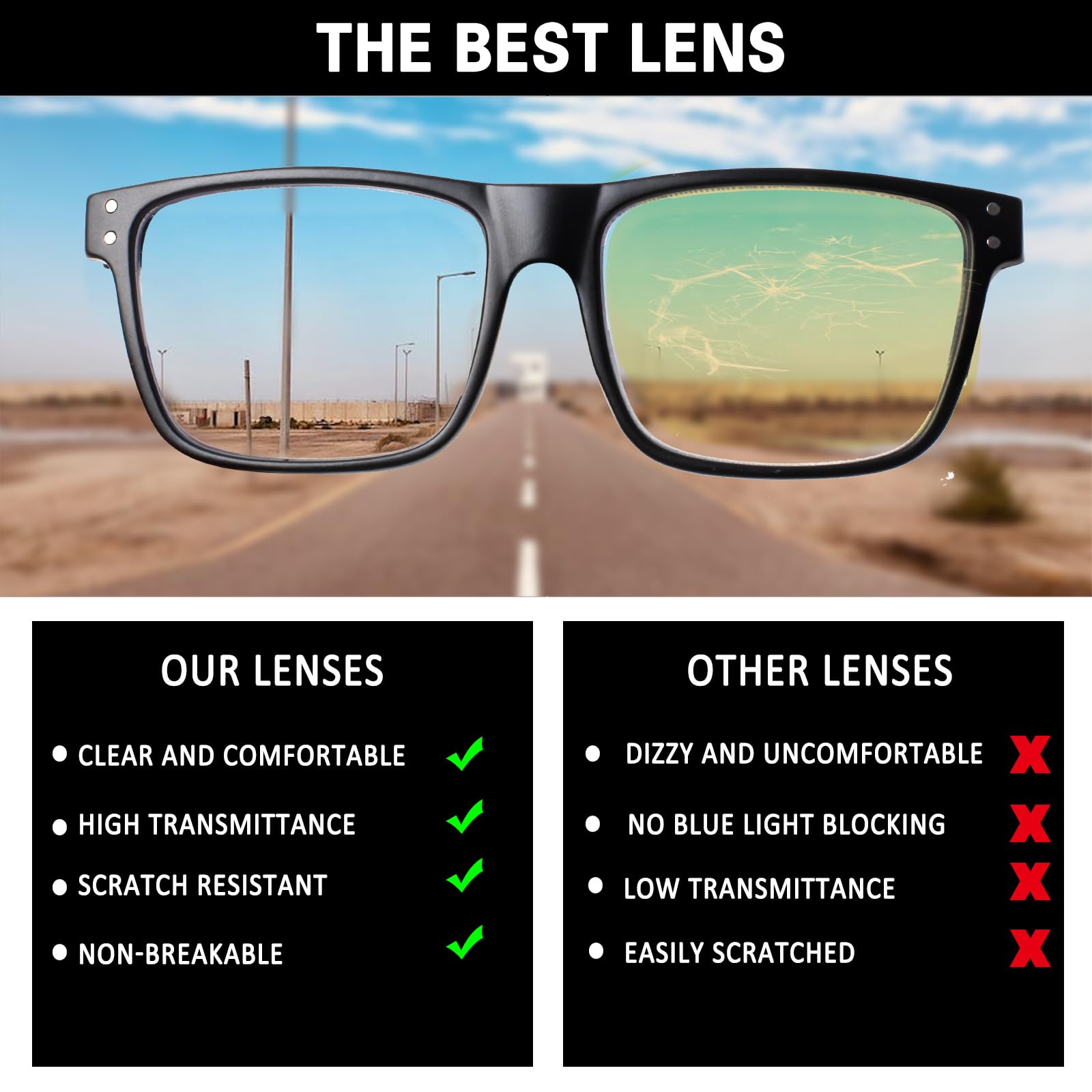 Kerecsen blue light blockers ideal for office work and long screen sessions.