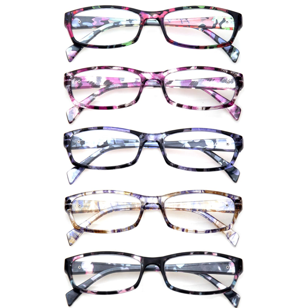 Durable, lightweight frame with spring hinges for flexible fit.