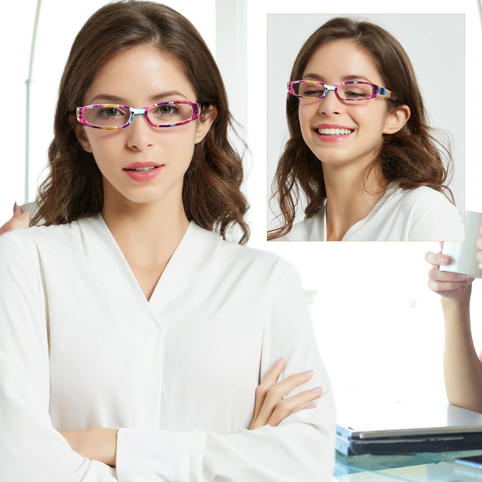 Kerecsen wearing the glasses for reading at home or office