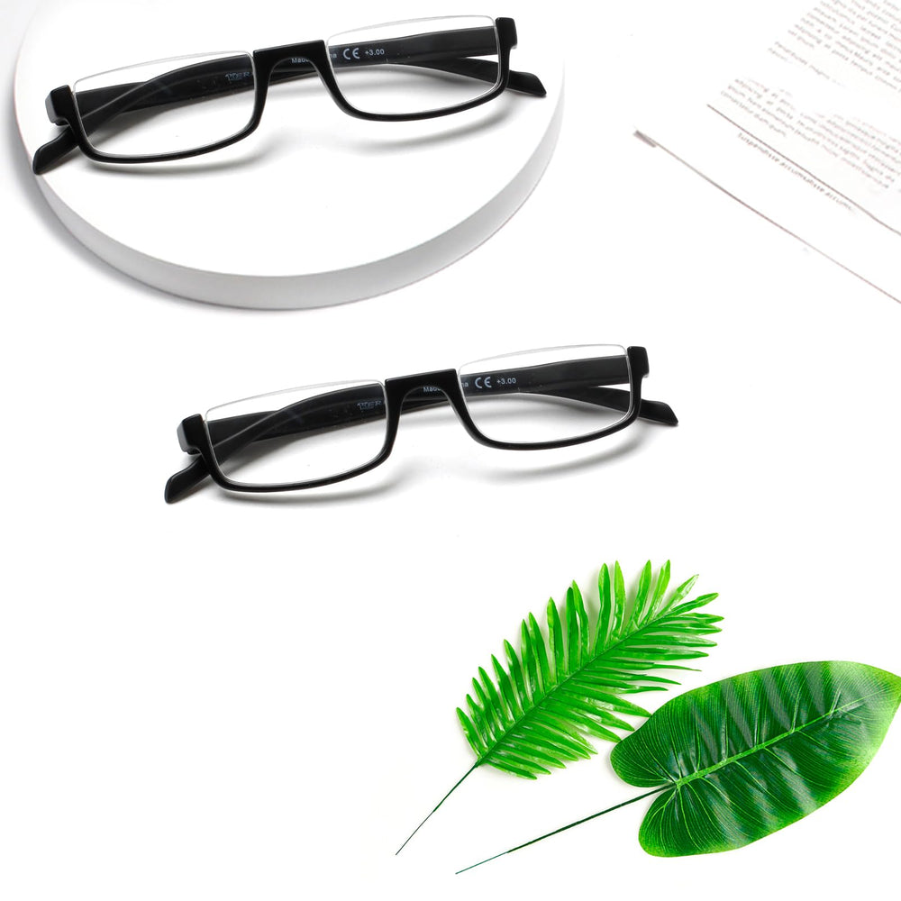 Kerecsen semi-rimless design providing a wide field of view for reading