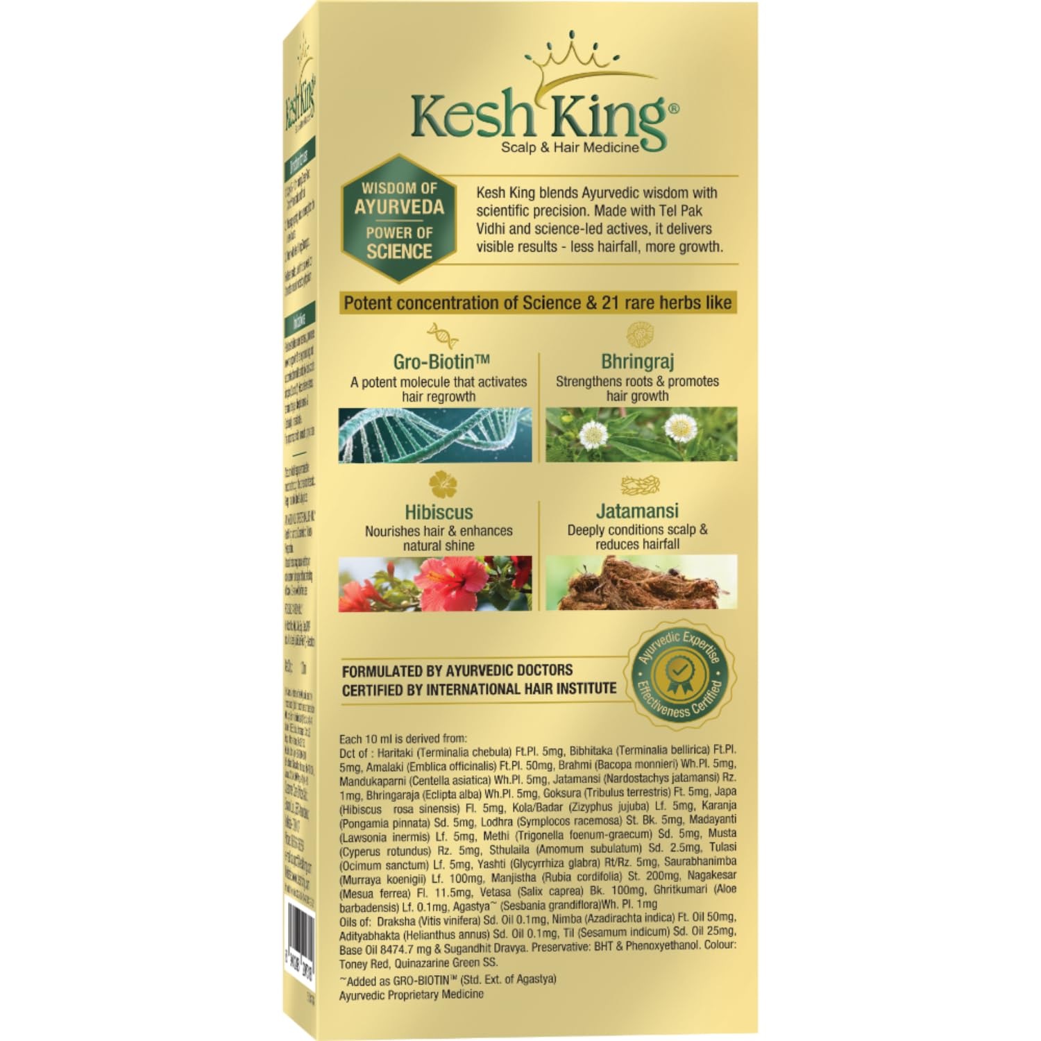 Kesh King daily hair care routine setup with oil and comb.