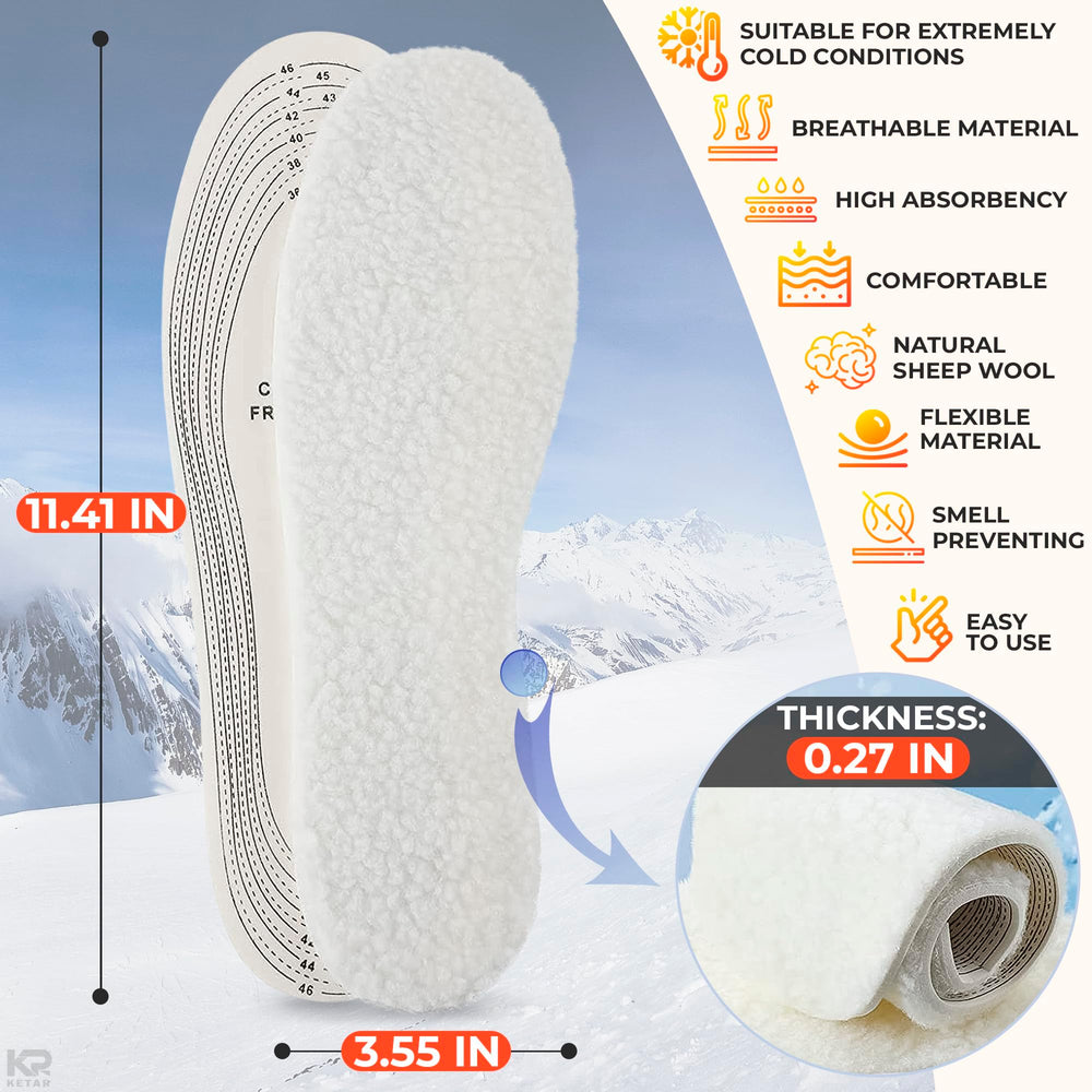 Ketar plush top layer provides warm, cushioned comfort inside your boots.