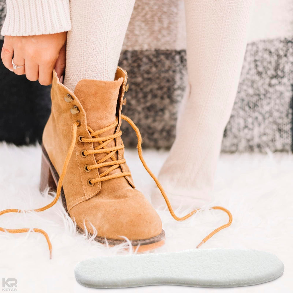 Ketar slim profile adds warmth without bulk in shoes.