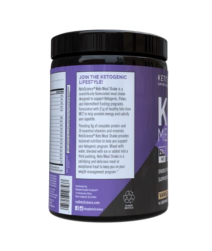 Keto Science Keto Meal Shake vanilla powder ready for quick shakes and smoothies.