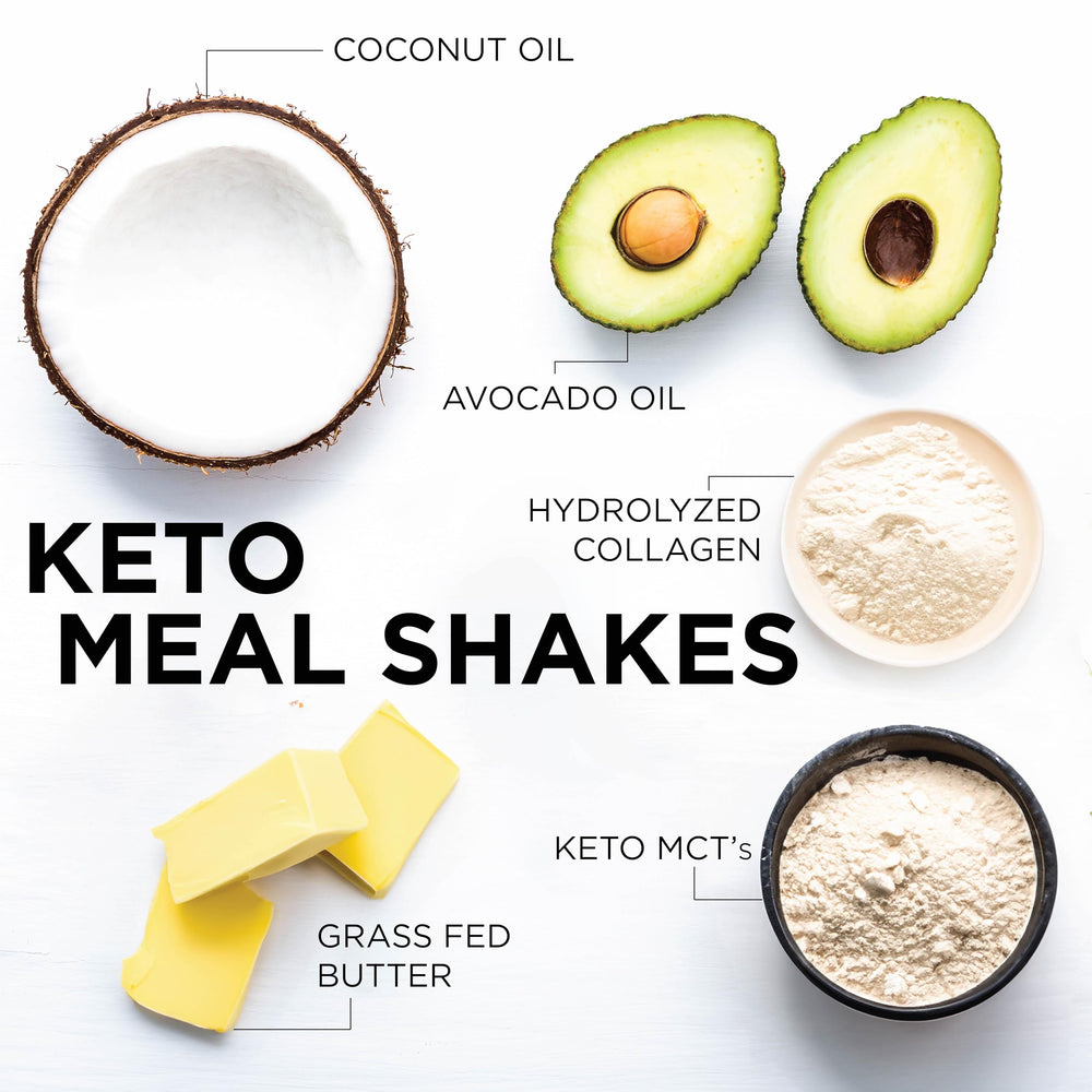 Keto Science Keto Shake Chocolate glass serves a creamy chocolate shake