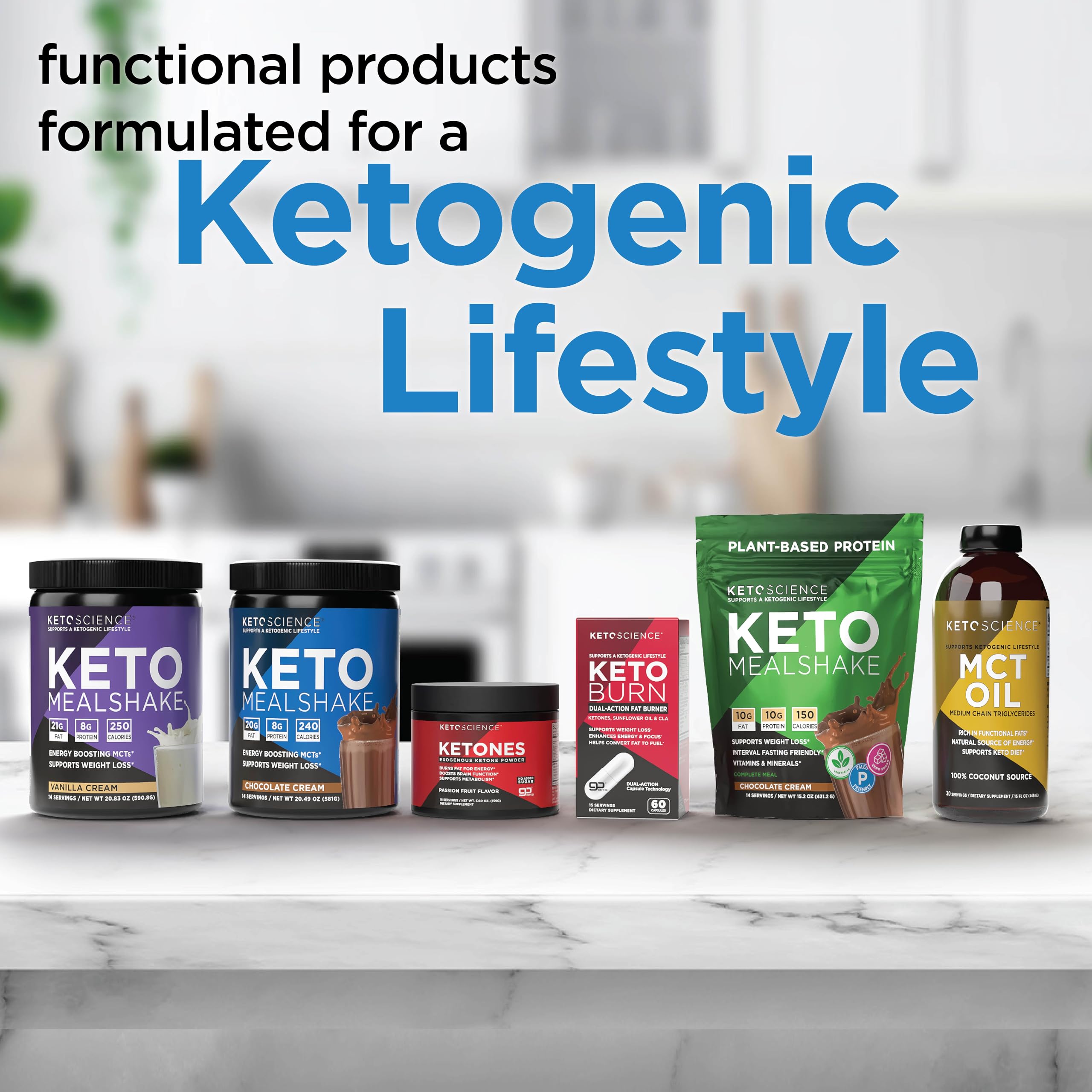 Keto Science Ketones Powder scoop displaying inviting flavor notes for hydration