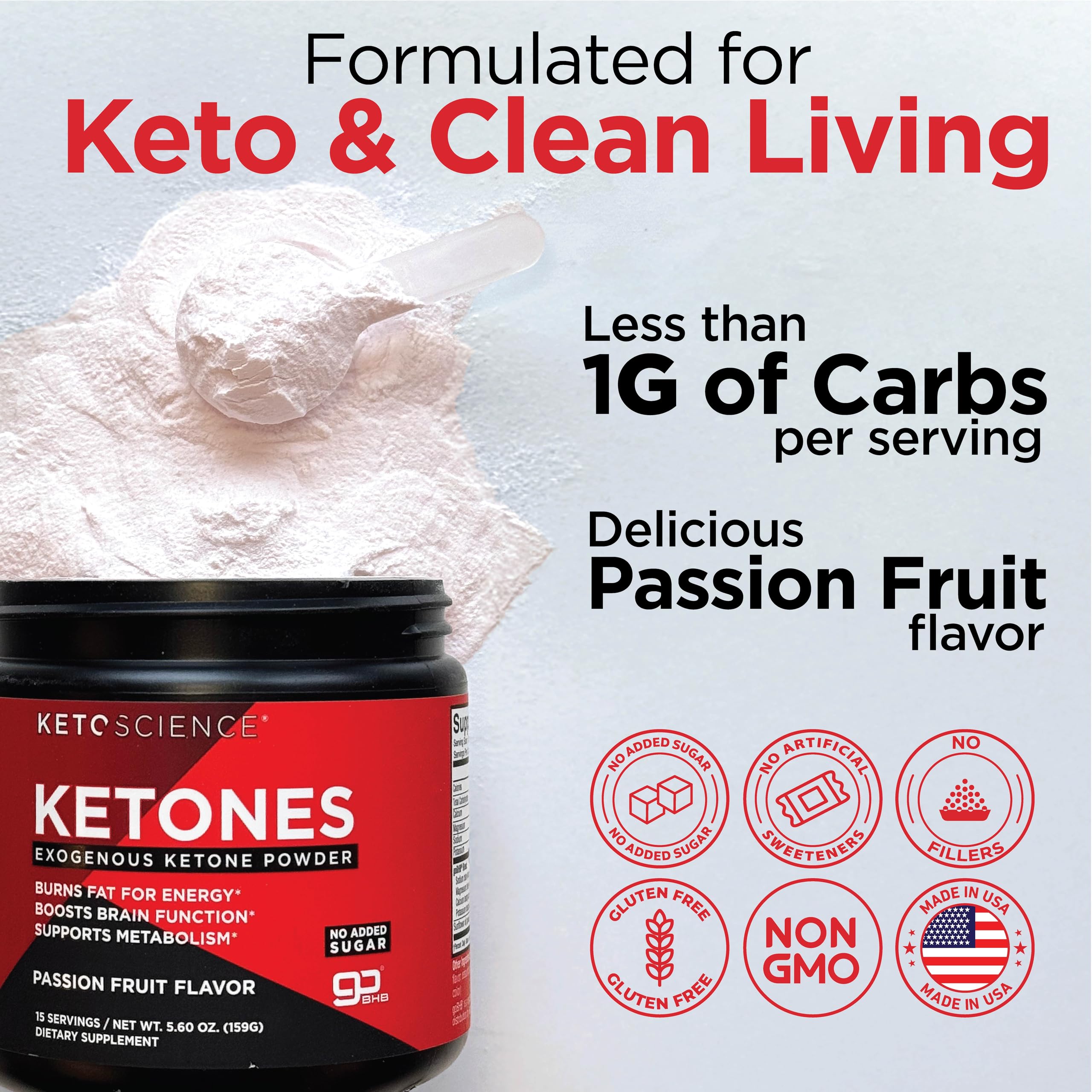 Keto Science Ketones Powder travel pack suitable for fasting routines