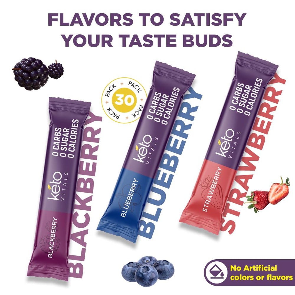 Keto Vitals stickpack 05 offers convenient on-the-go electrolyte boost for activity.
