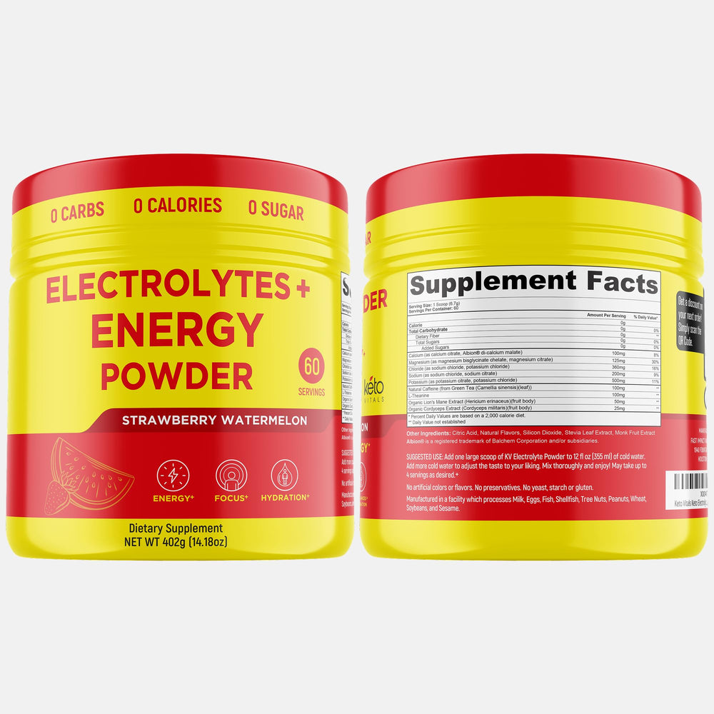 Keto Vitals Daily hydration bottle, on-the-go powder for hydration