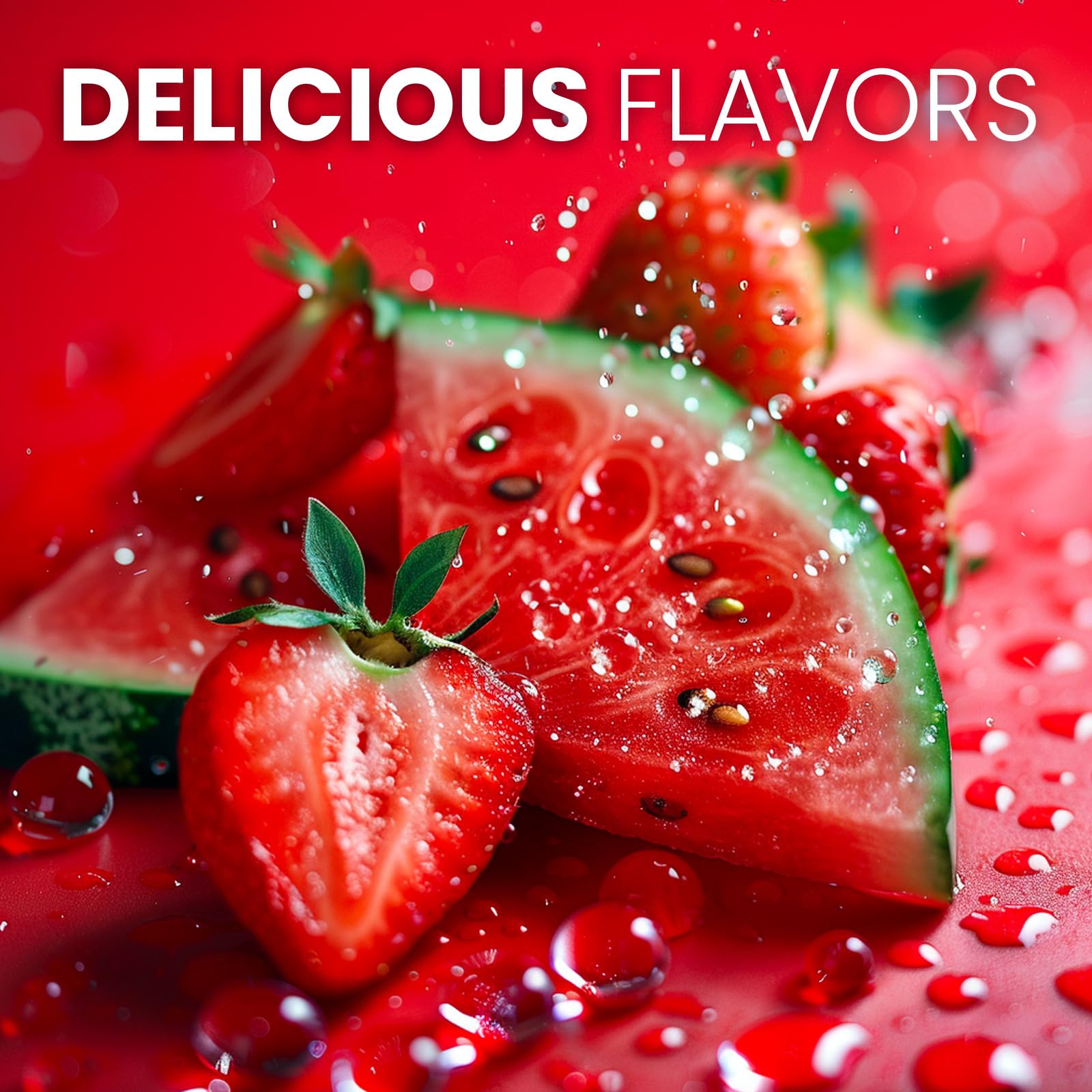 Open Keto Vitals packet dissolving in water to reveal strawberry watermelon drink
