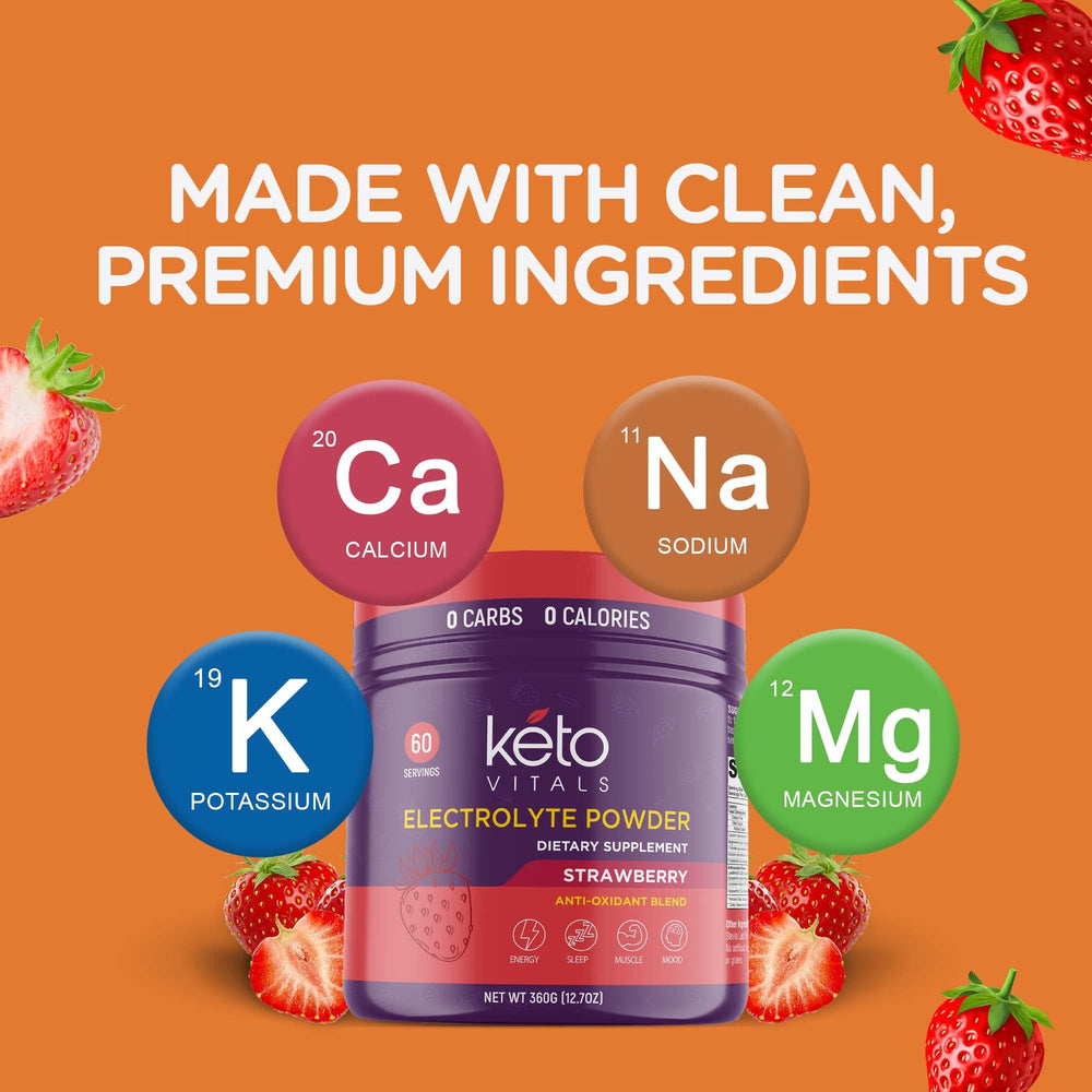 Keto Vitals electrolytes flavor series with various options for daily hydration.