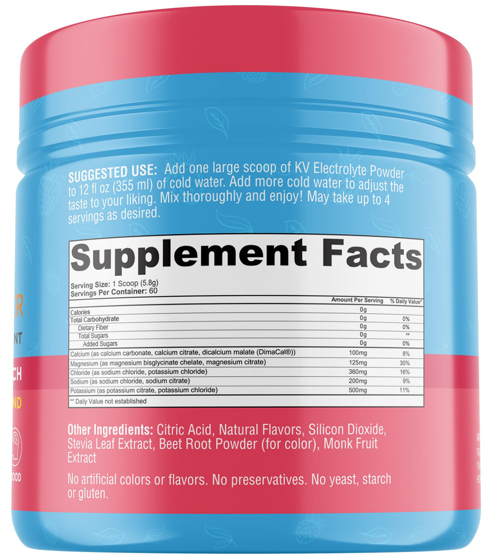 Keto Vitals electrolyte ingredient panel showing key minerals