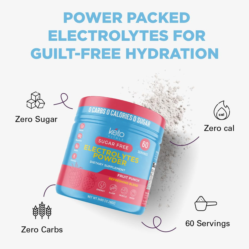 Keto Vitals ready-to-mix electrolytes on the counter for easy prep