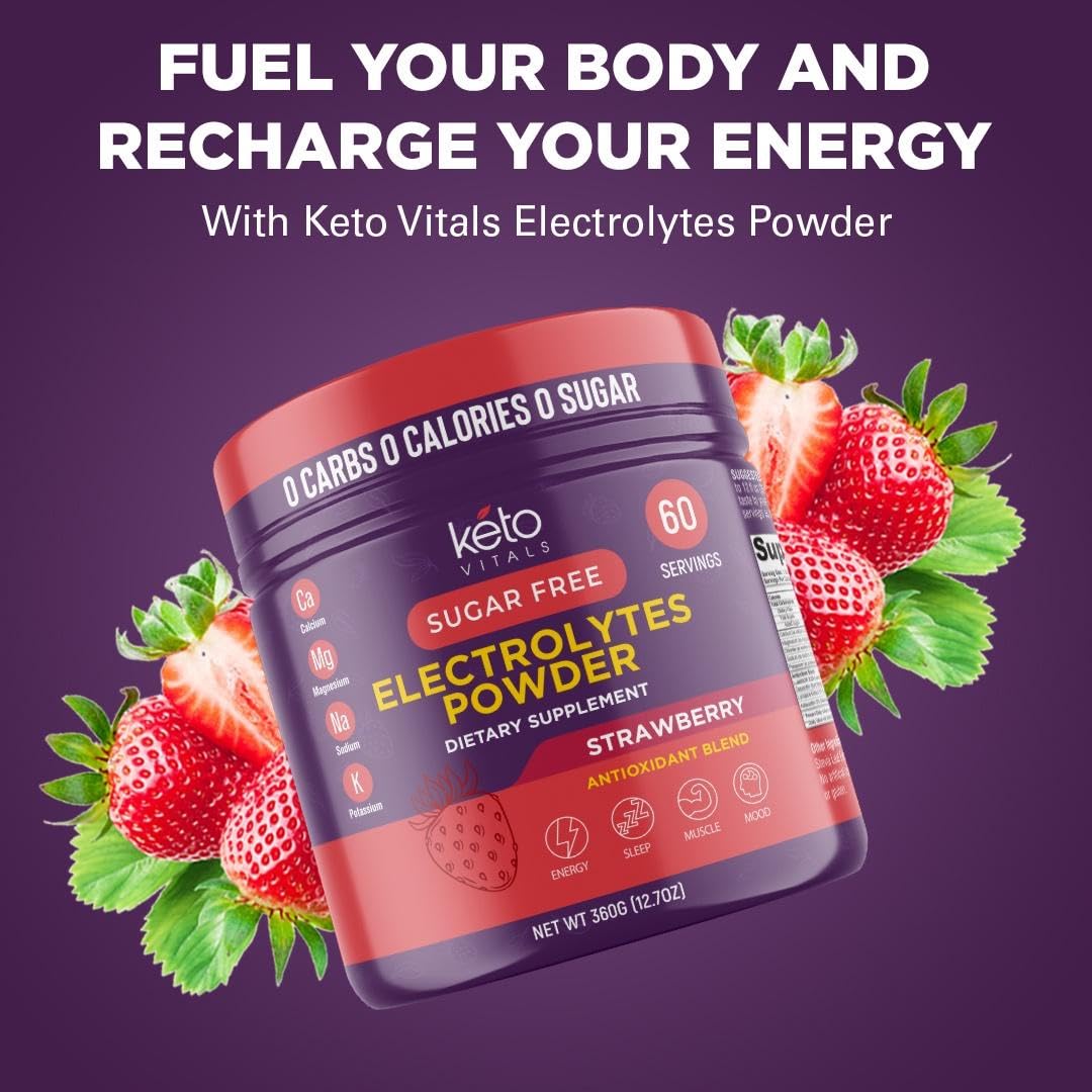 Keto Vitals mineral blend highlighting potassium, magnesium, sodium, and calcium for mineral balance.