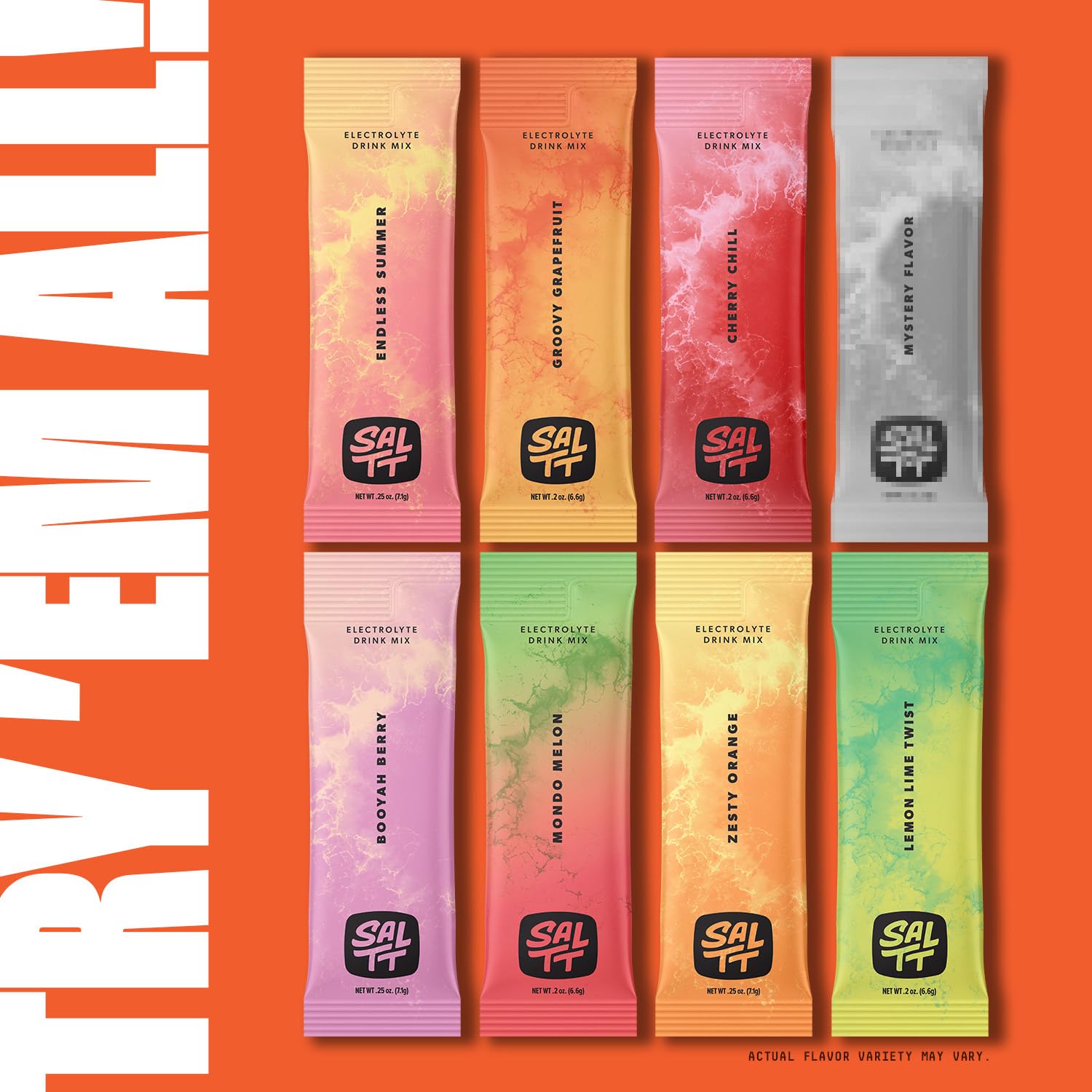 Keto Chow SALTT label close-up highlights minerals like sodium and potassium.