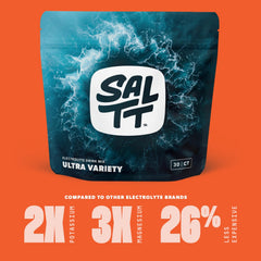Flavor chart highlights 11 Keto Chow SALTT flavors for choice