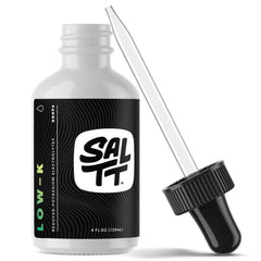 Keto Chow SALTT Low-K Drops bottle shows electrolyte blend for daily fasting support
