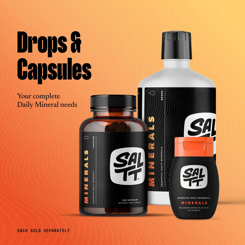 Keto Chow SALTT minerals travel packaging fits gym bag and trips.