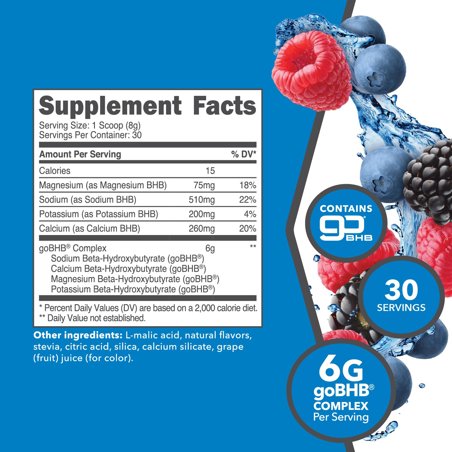 Ketologic BHB powder scoop showing convenient serving and flavor mixability.
