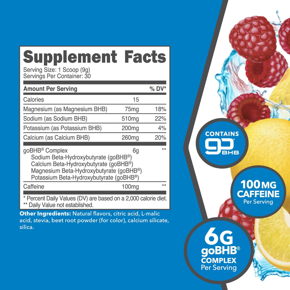 Ketologic KetoEnergy Raspberry Lemonade powder being scooped for quick energy during training.