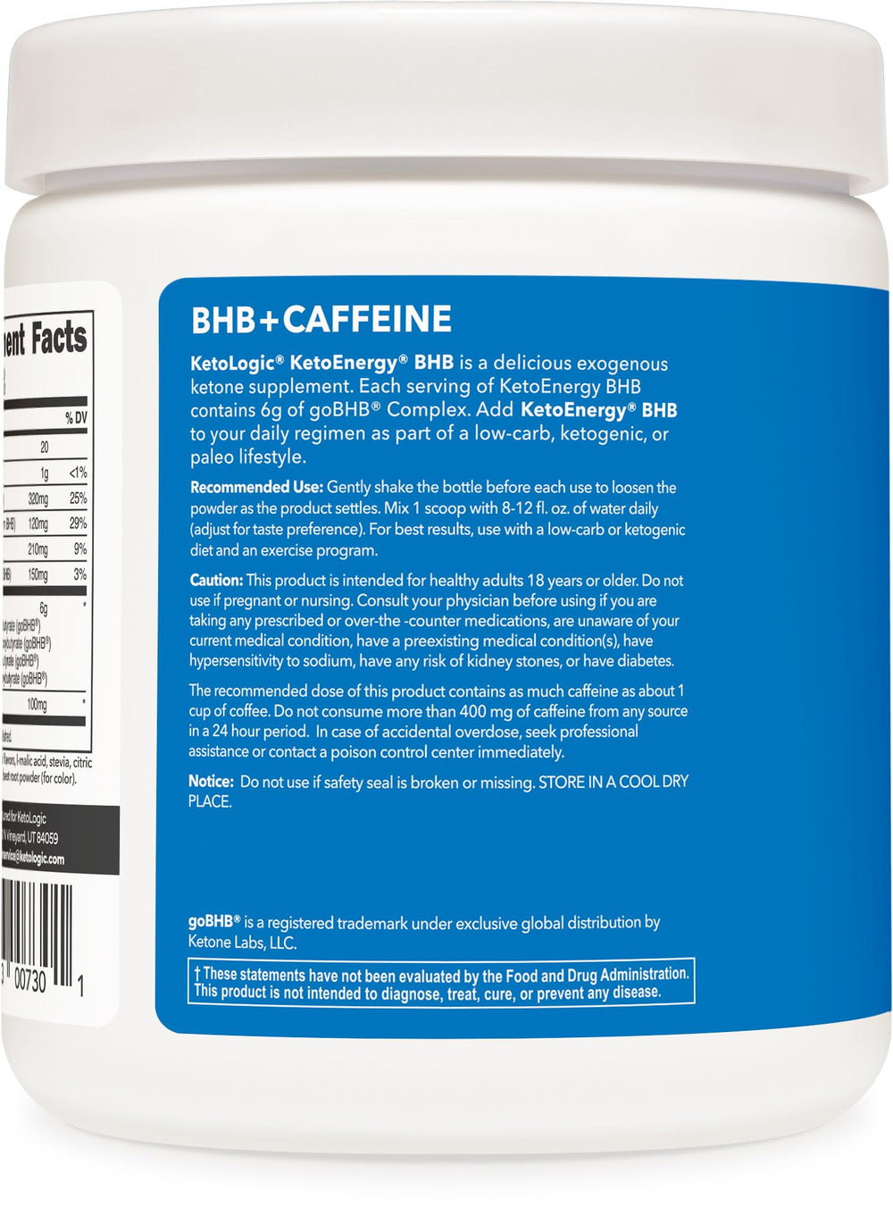 Ketologic KetoEnergy watermelon powder dissolving in water delivering caffeine and BHB.