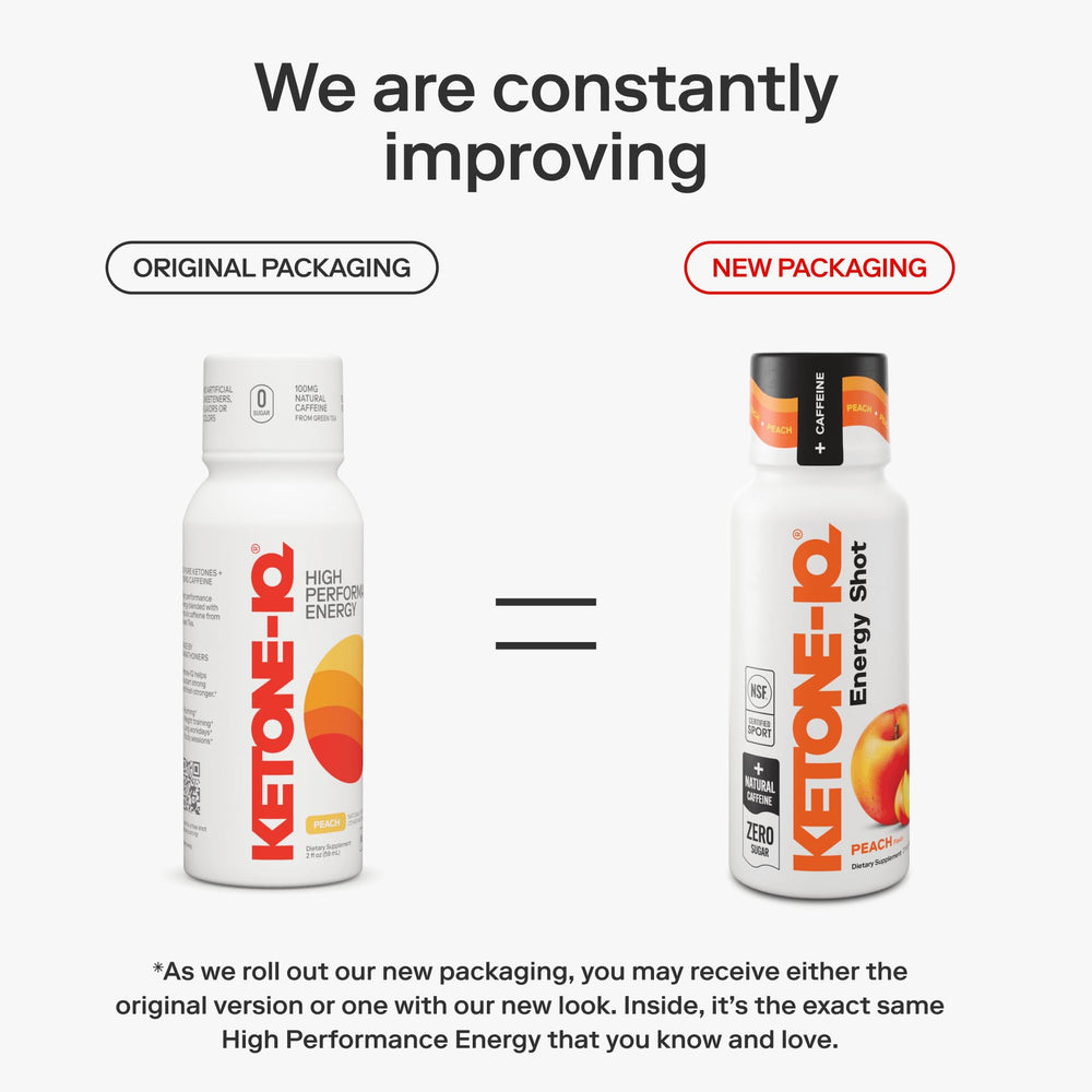 Ketone-IQ peach flavor splash evokes refreshing energy.