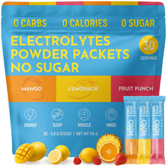 Keto Vitals Original Electrolytes stick packs for on-the-go hydration and cramp defense.