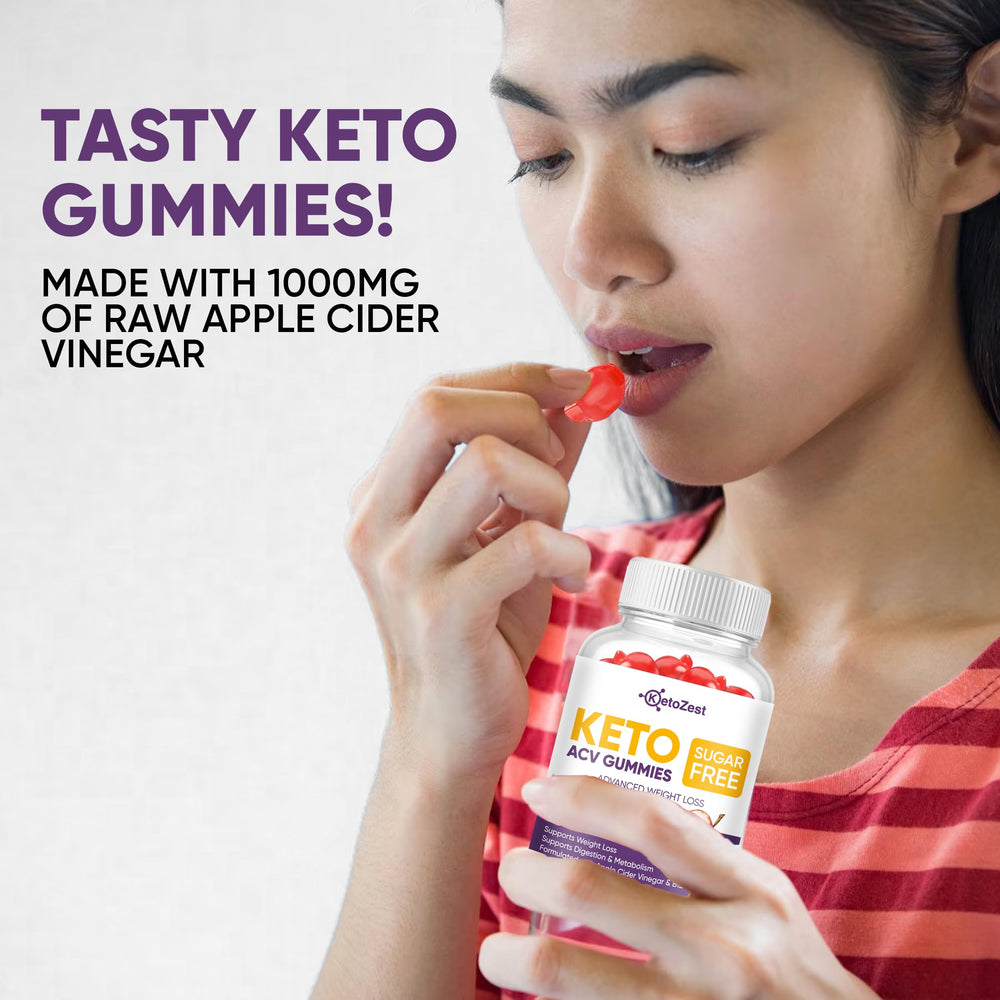 KetoZest gummies sugar-free label signals guilt-free snacking opportunities.