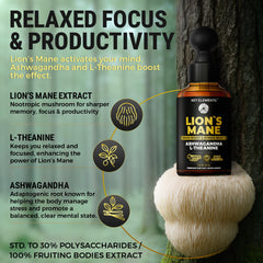 Key Elements Ashwagandha L-Theanine blend close-up supplement.