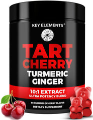 Key Elements Tart Cherry Gummies packaging highlights natural sleep and recovery