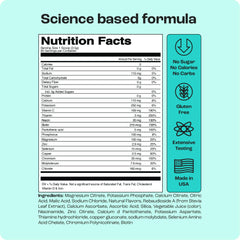 Key Nutrients Electrolytes Powder poured into a sports bottle after a workout.