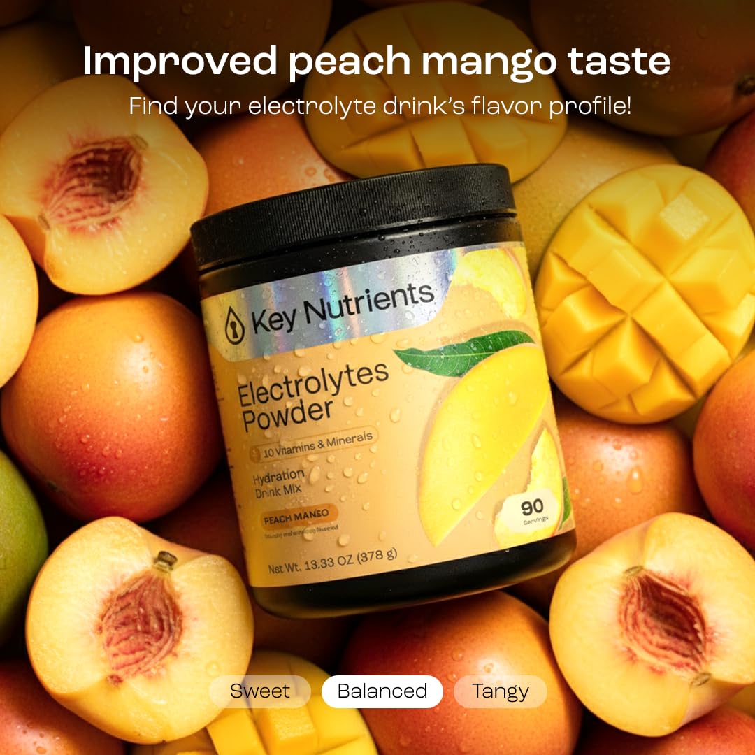 KEY NUTRIENTS powder dissolving in hot beverage for versatile use.