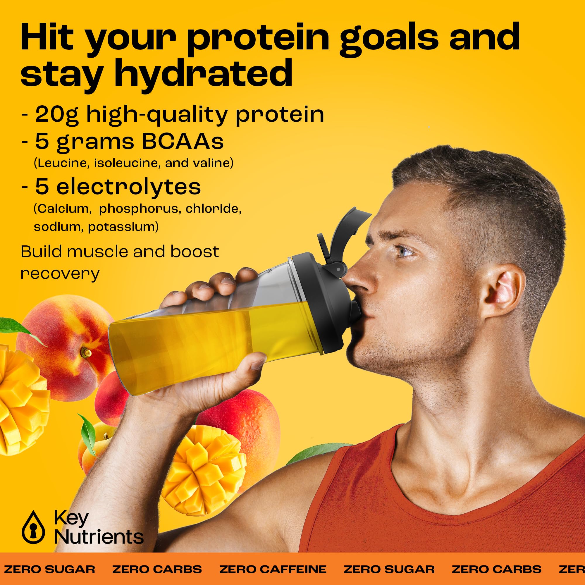 KEY NUTRIENTS no-sugar label indicating calorie-free flavor choice