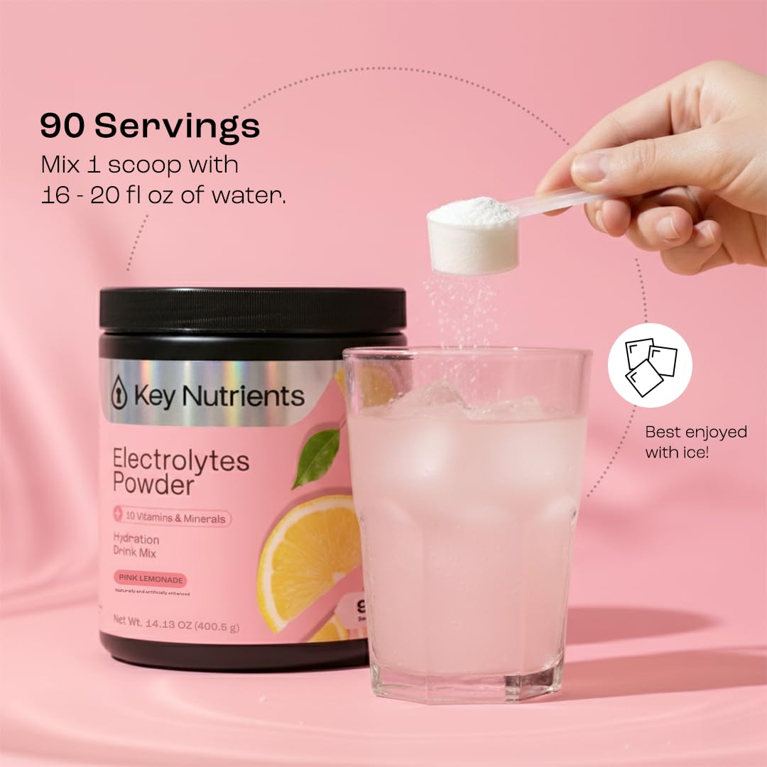 KEY NUTRIENTS USA-made label on electrolytes for trusted quality.