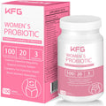 KFG Women's Probiotic — 100 Billion CFUs, 20 Strains, Organic Prebiotics, Cranberry & D-Mannose, 100 Tablets — Gluten Free