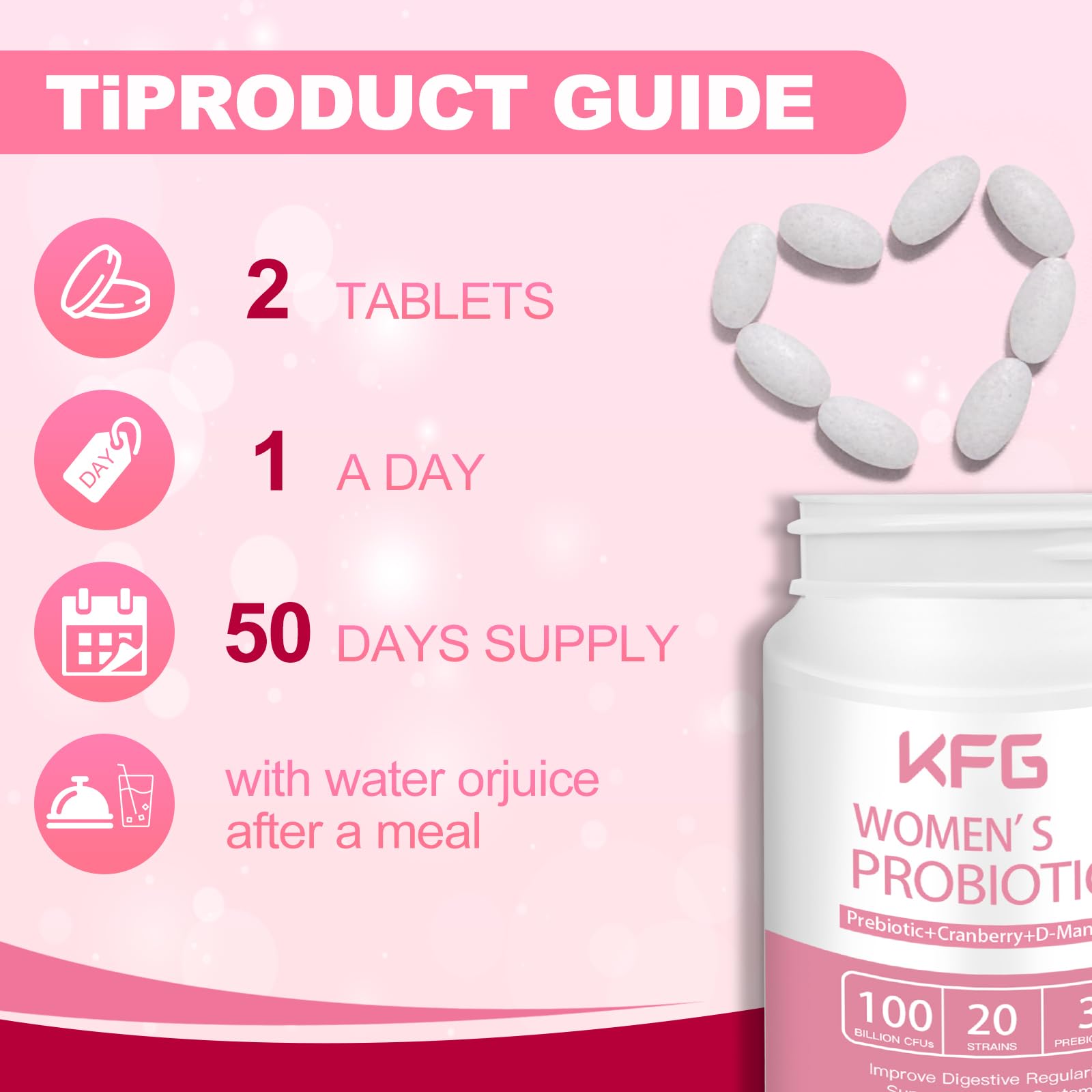 KFG Women's Probiotic gluten-free and dairy-free formula for daily use
