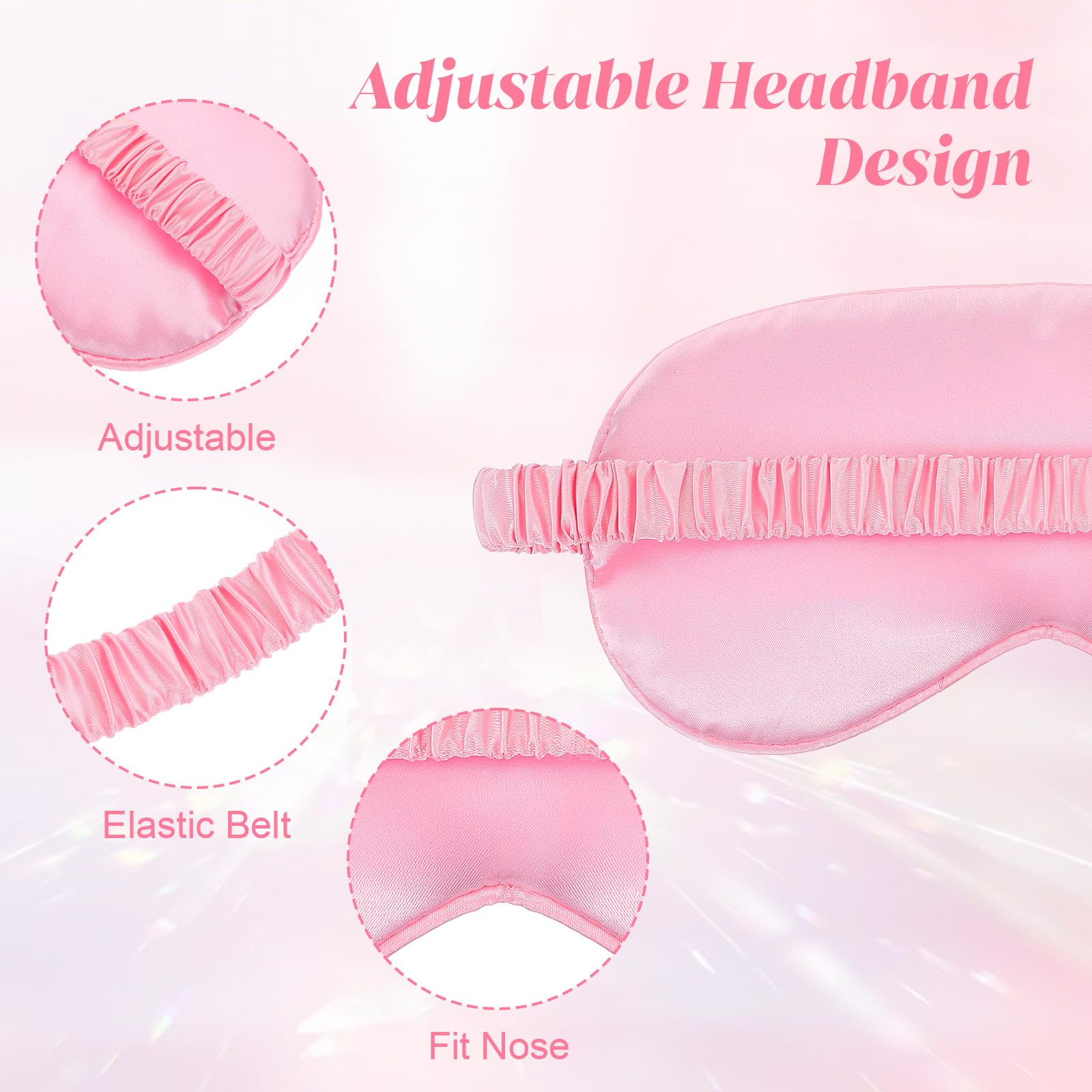 KFHENSOMR eye mask with adjustable elastic strap for secure wear.