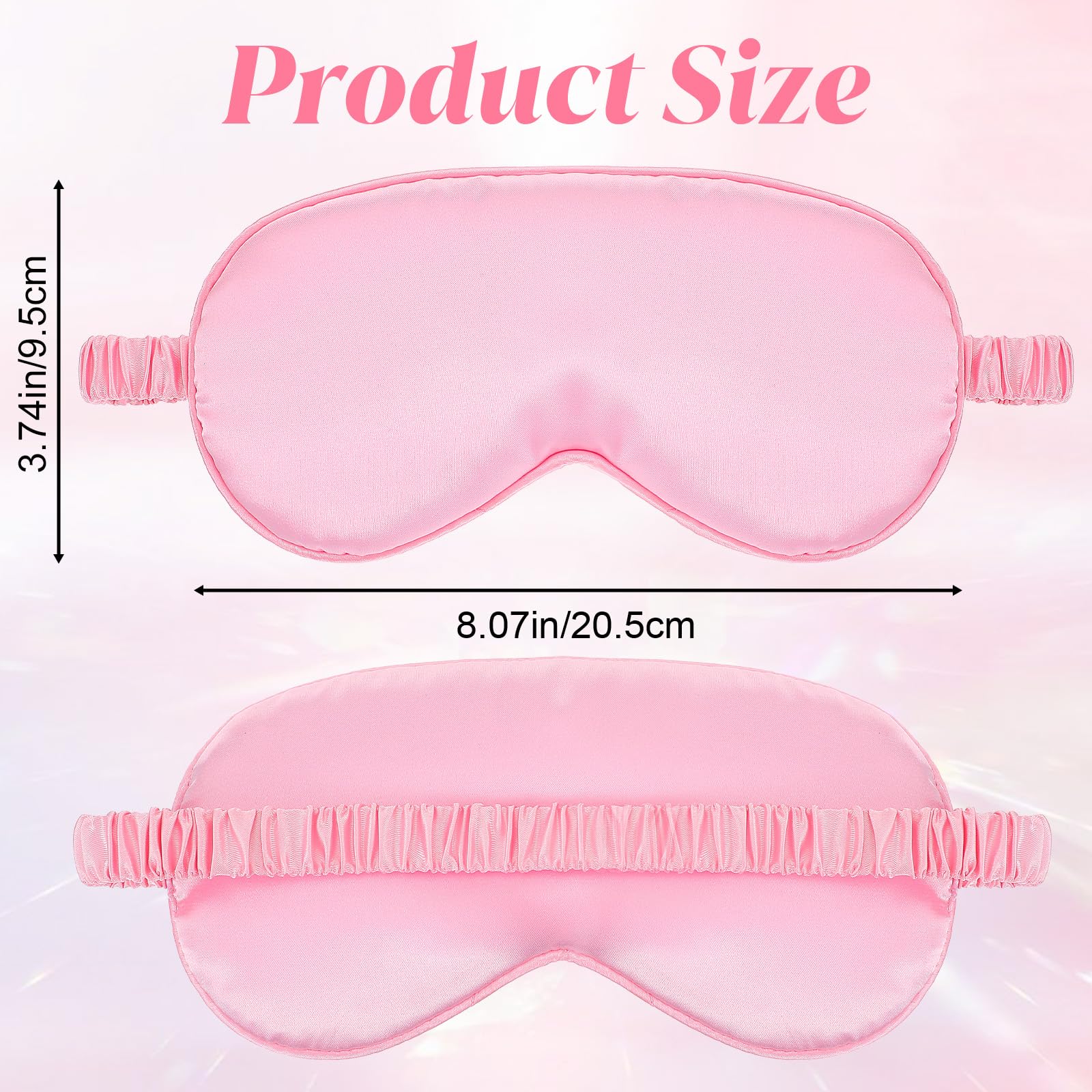 Close-up of pink silk texture on KFHENSOMR eye mask.