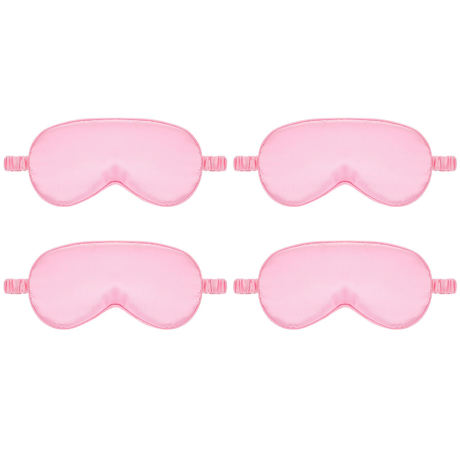 KFHENSOMR silk sleep eye mask in pink 4-pack offers gentle light blocking.