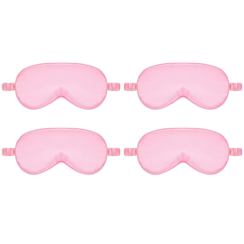 KFHENSOMR silk sleep eye mask in pink 4-pack offers gentle light blocking.