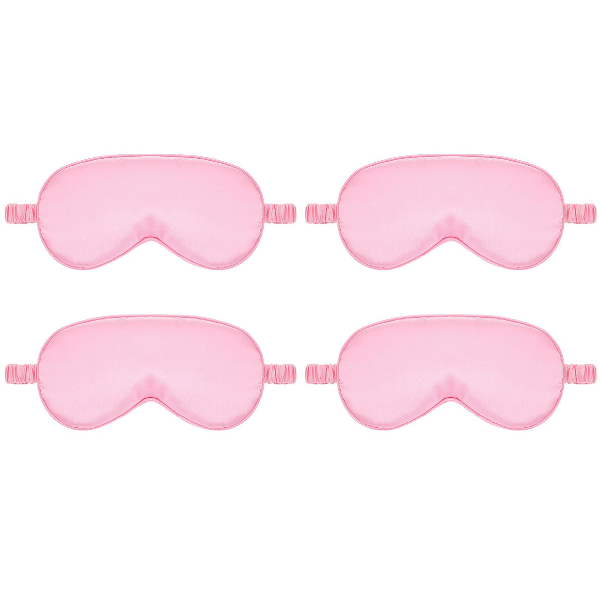 KFHENSOMR silk sleep eye mask in pink 4-pack offers gentle light blocking.